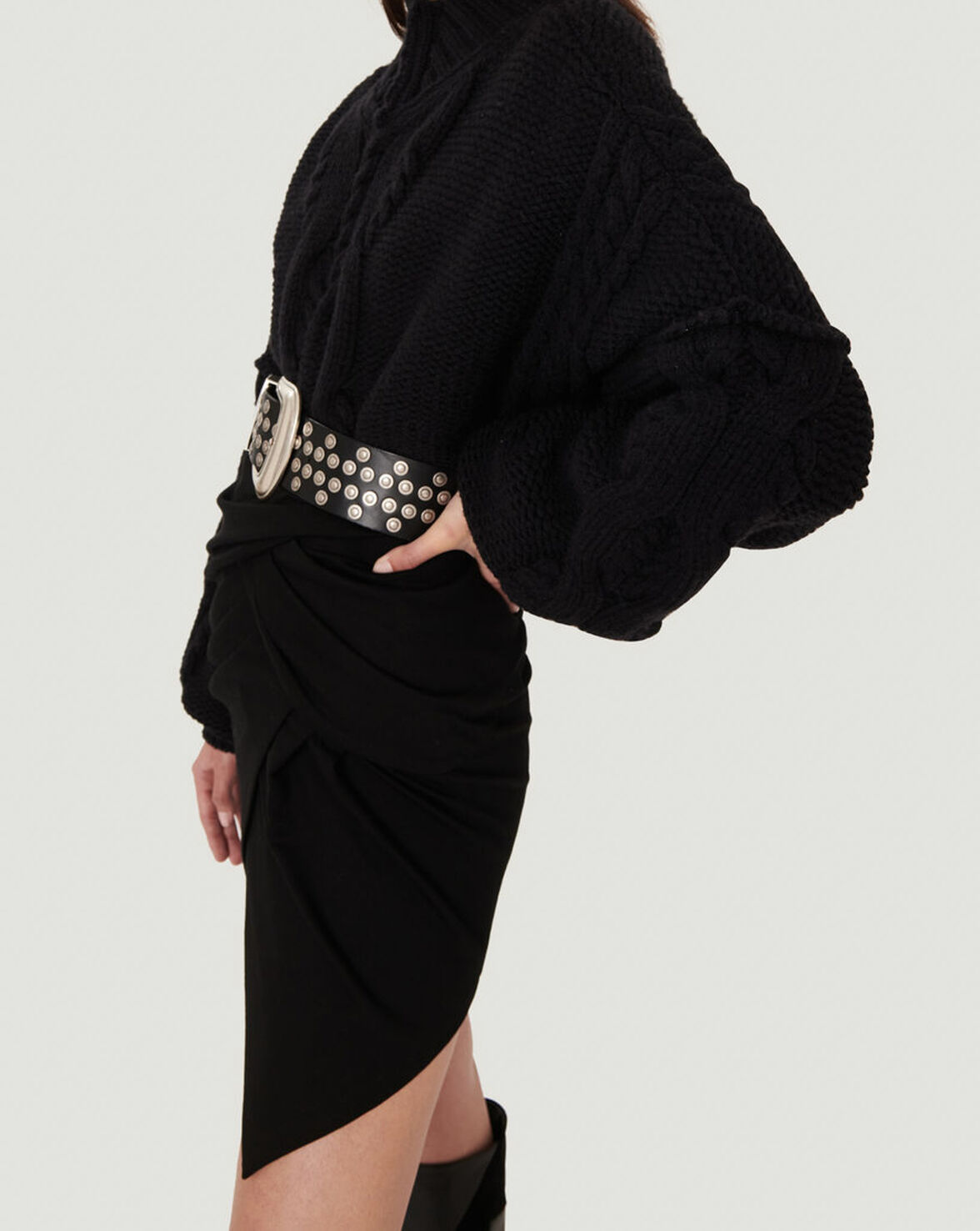 LYME OVERSIZED KNIT TURTLENECK SWEATER image number null